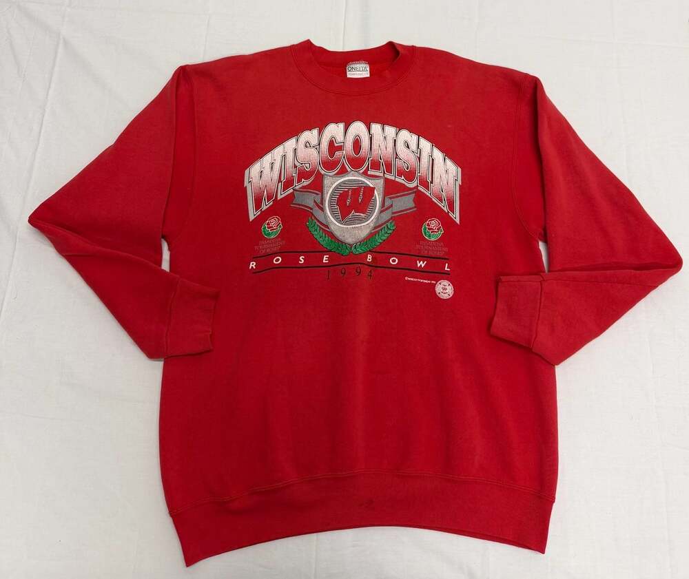 Vintage 1994 Wisconsin Rose Bowl Oneita Power-Sweats Sweatshirt XL